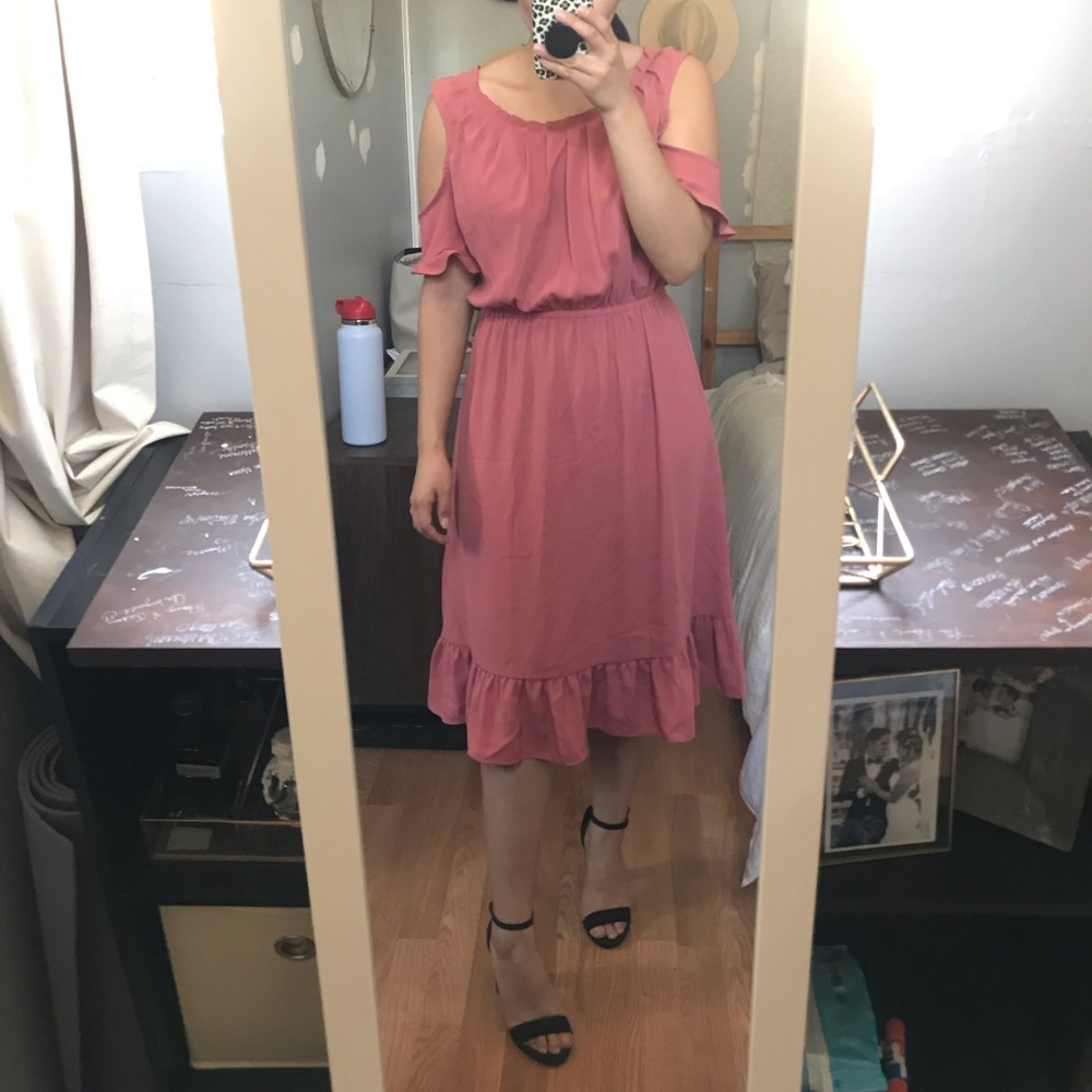 SOLD Lauren Conrad Open shoulder dress